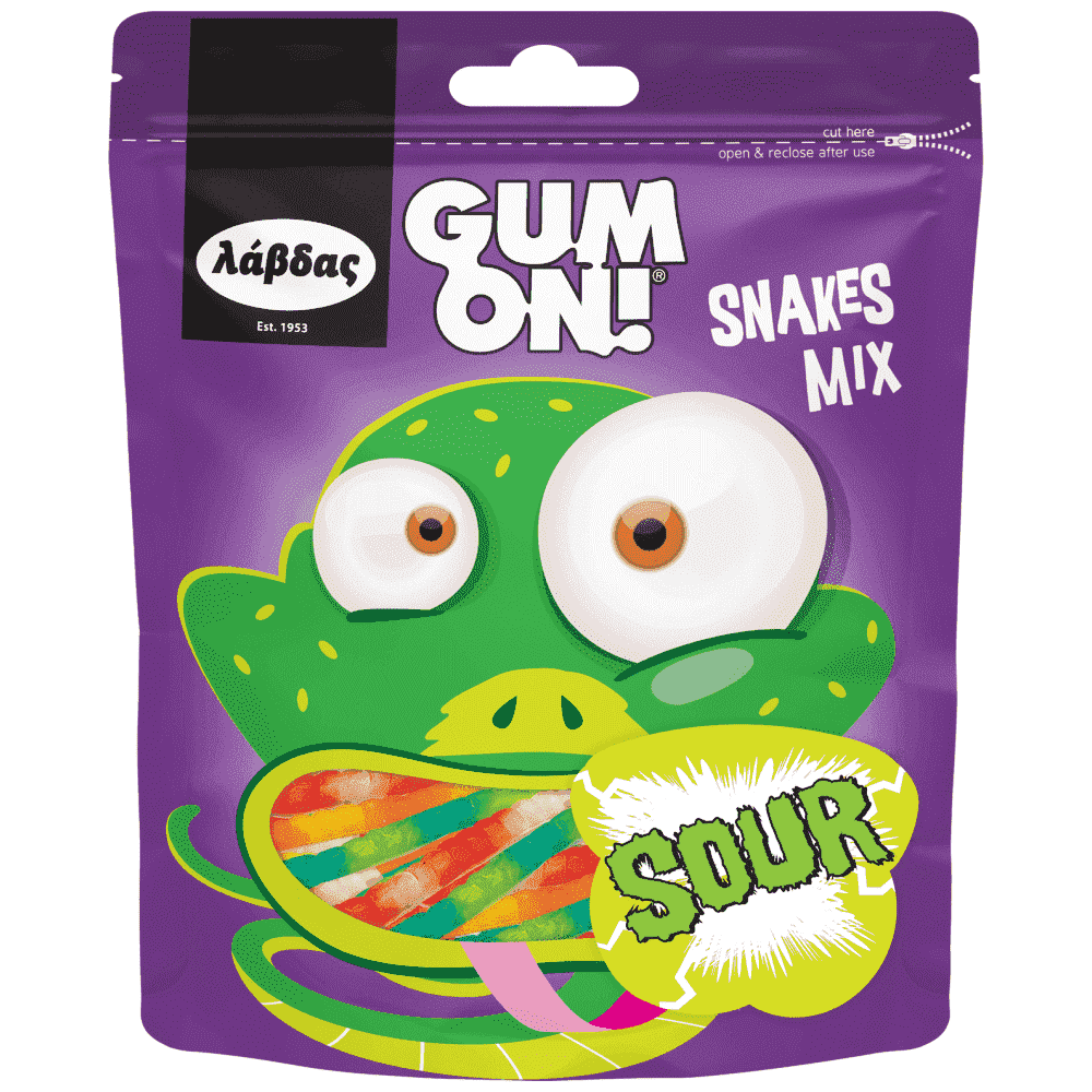 Gum Sour Ζελίνια Φιδάκια Σακούλα 80gr