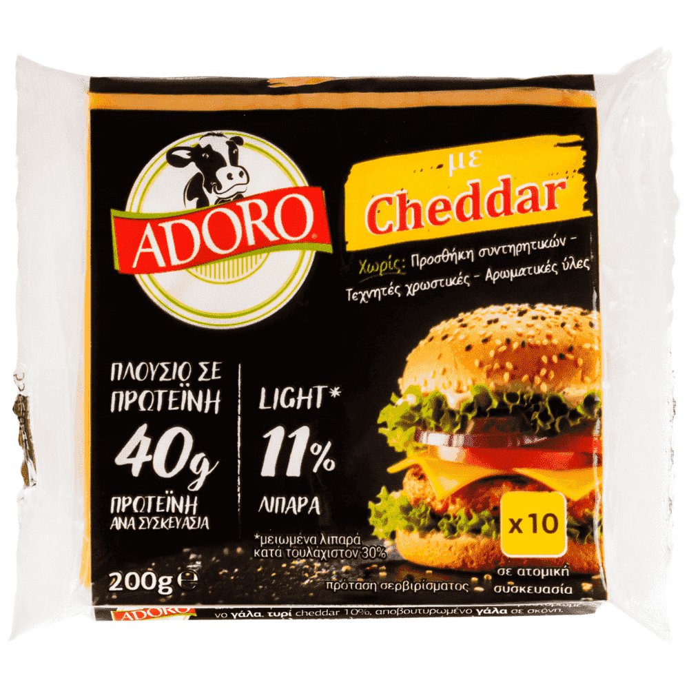 Adoro Με Cheddar High Protein 200gr