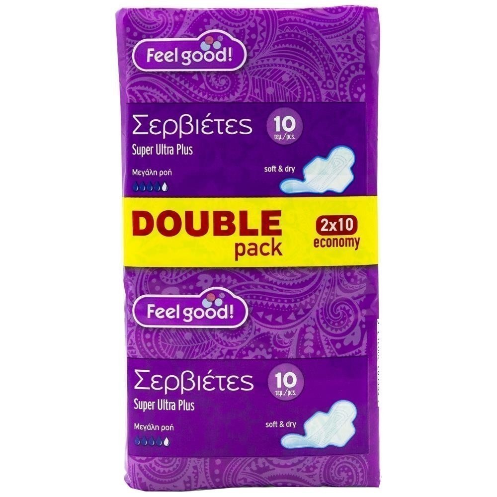 Feel Good! Σερβιέτες Ultra Plus Super Double Pack 20 τεμ