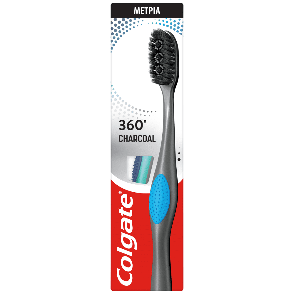 Colgate 360 Black Οδοντόβουρτσα Medium