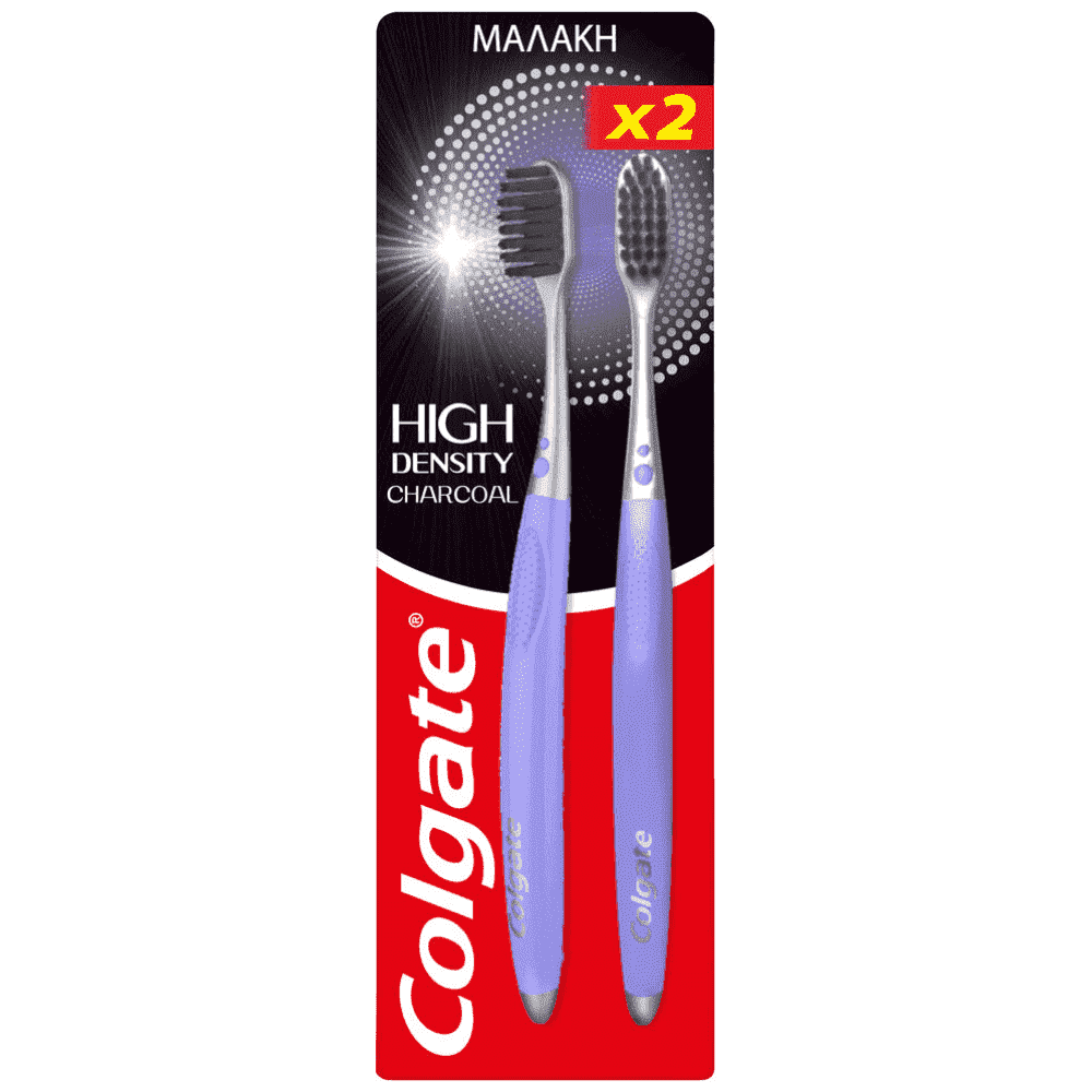Colgate Οδοντόβουρτσα High Density Charcoal 2τεμ