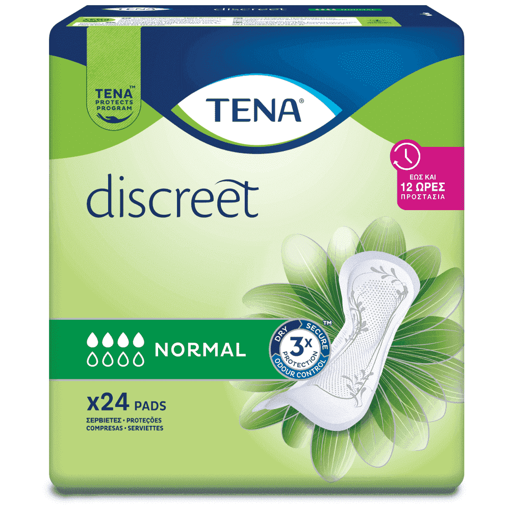 Tena Lady Discreet Normal Σερβιέτα Ακράτειας 24 τεμάχια