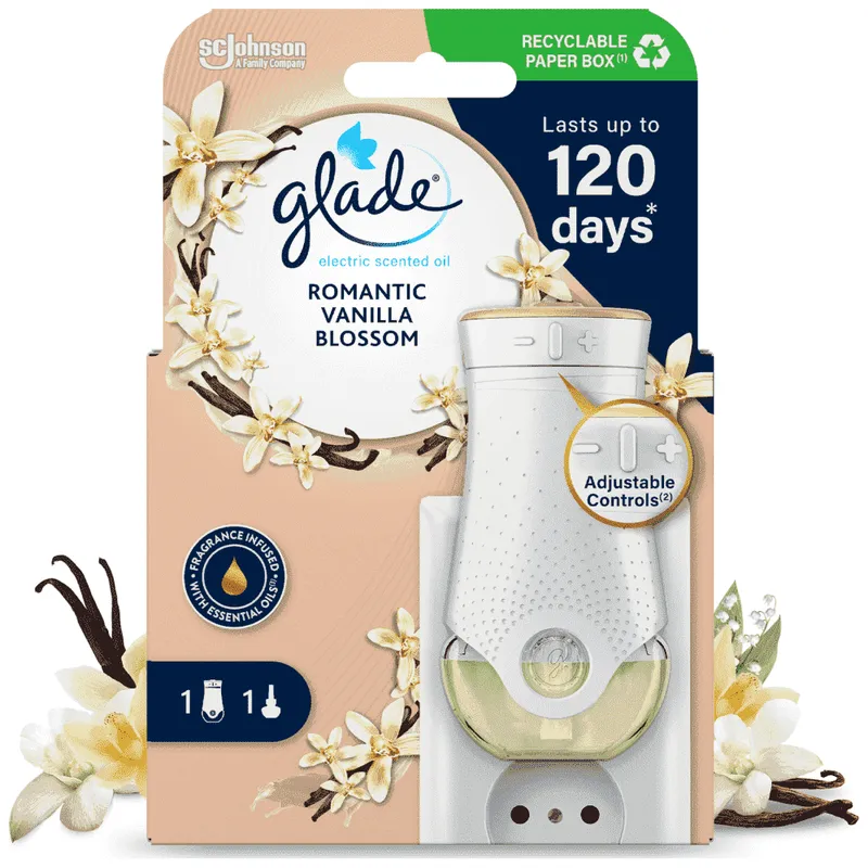 Glade Scented Oil Vanilla Blossom Αποσμητικό Χώρου Ηλεκτρικό Σετ