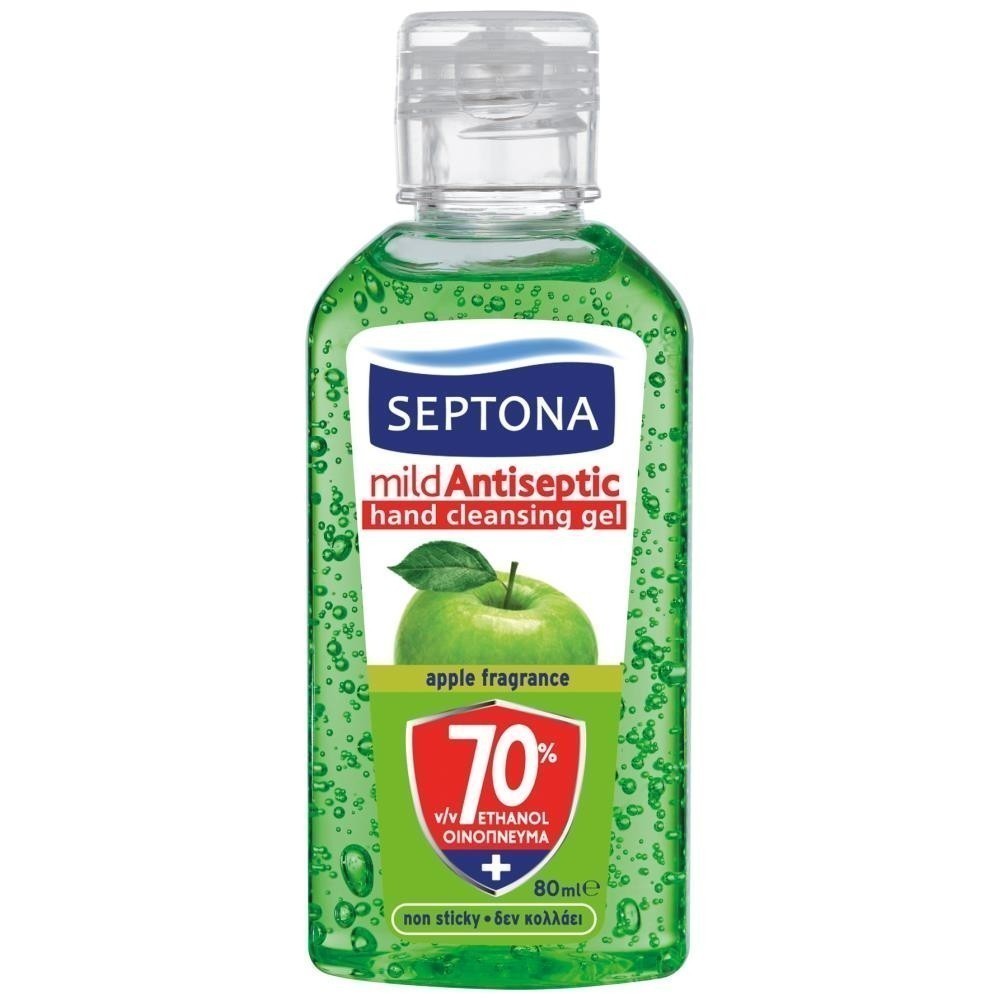 Septona Αντισηπτικό Gel Χεριών Πράσινο Μήλο 80ml