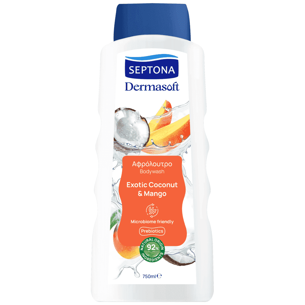 Septona Dermasoft Αφρόλουτρο Coconut & Mango 750ml