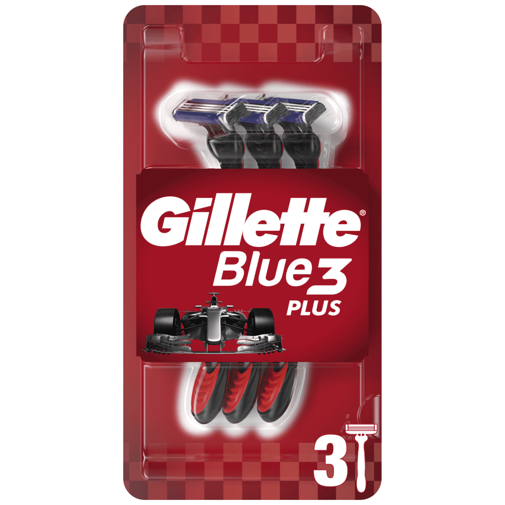 Gillette Blue 3 Plus RedΞυραφάκια Μιας Χρήσης 3τεμ
