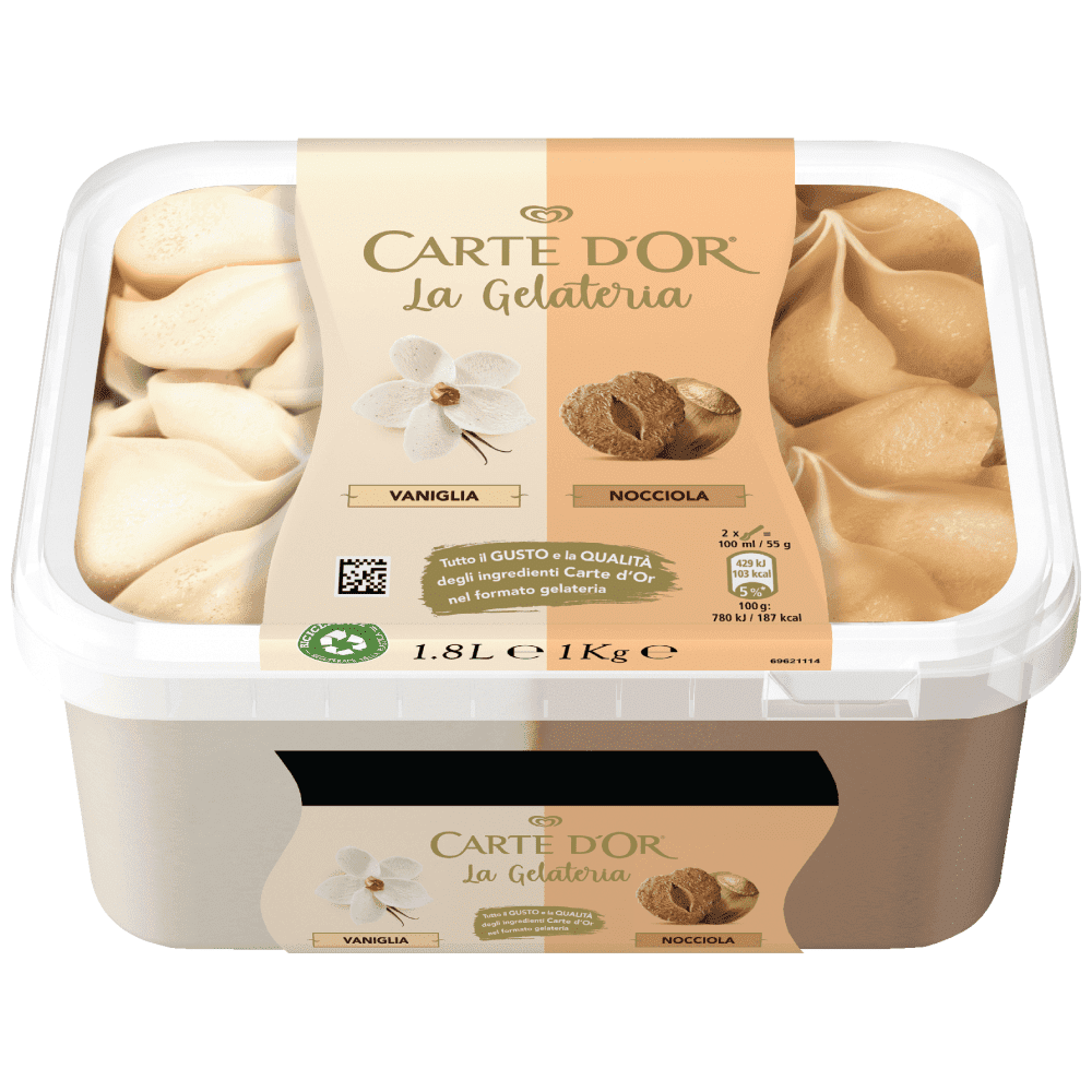 Carte D'or Vaniglia Nocciola 1kg 1,8lt
