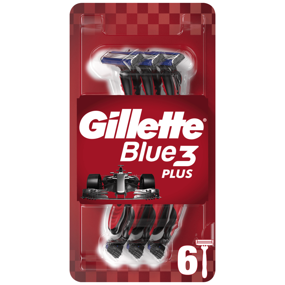 Gillette Blue 3 Plus Red Ξυραφάκια Μιας Χρήσης 6τεμ