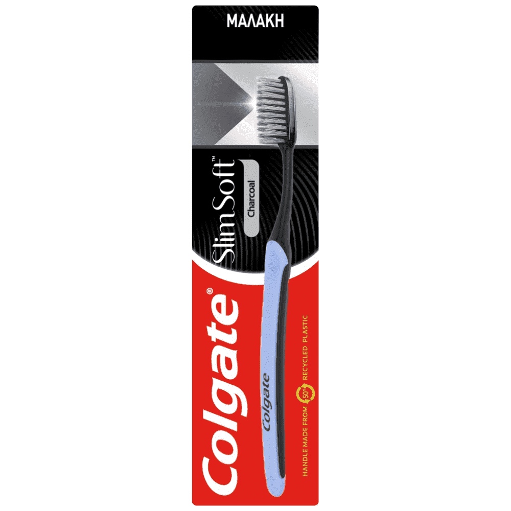 Colgate Slim Soft Charcoal Μαλακή Οδοντόβουρτσα (1τεμ)