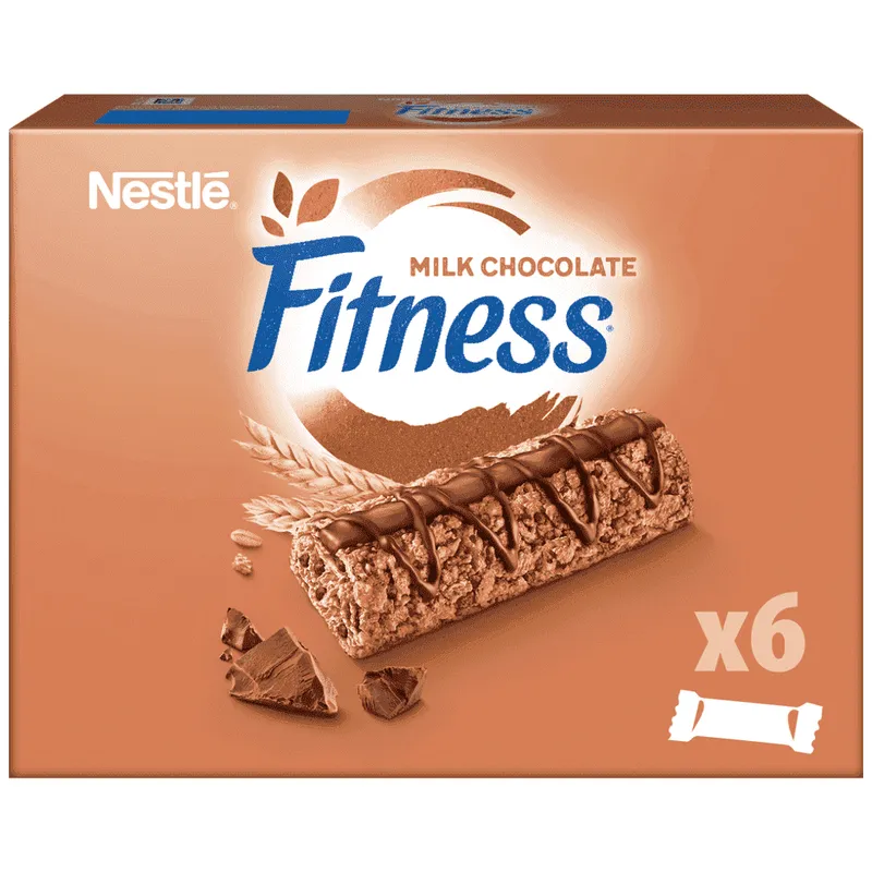 Nestle Fitness Μπάρες Δημητριακών Delice Σοκολάτα Γάλακτος 6x22,5gr