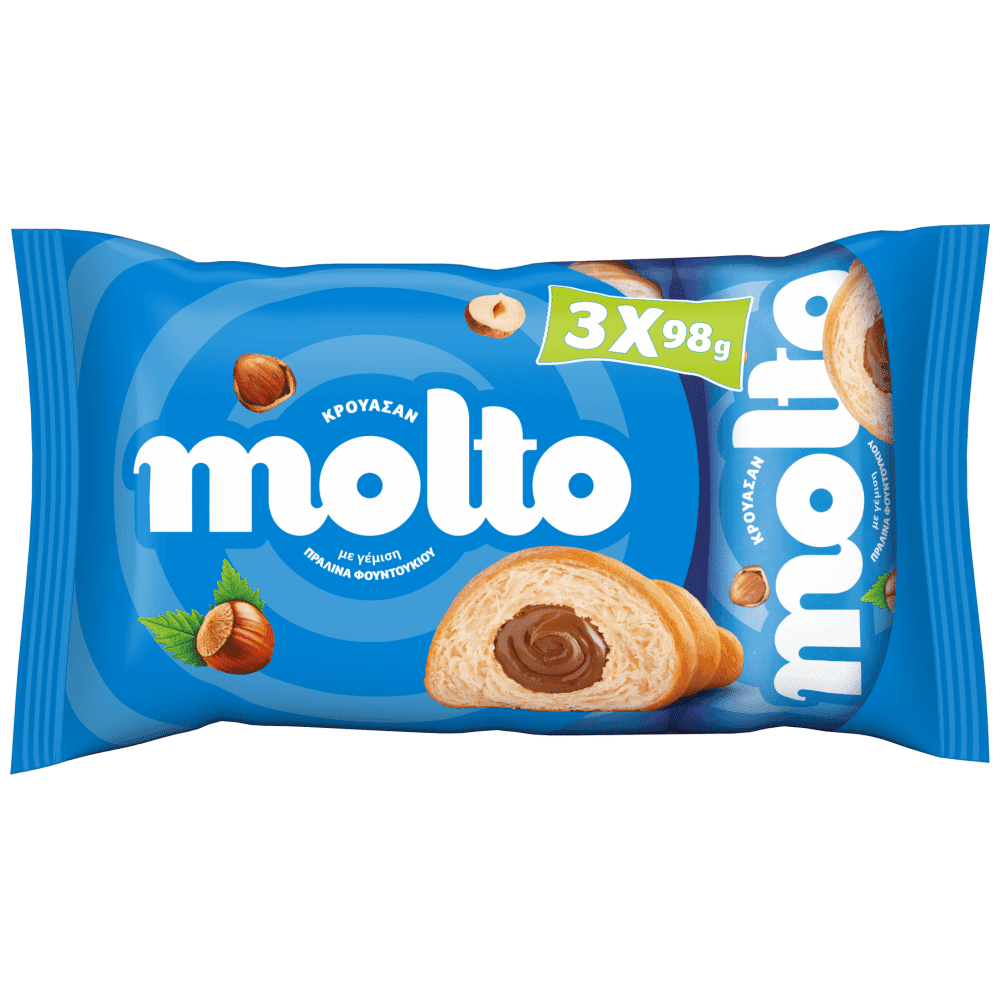 Molto Κρουασάν Πραλίνα Φουντούκι 3x98gr