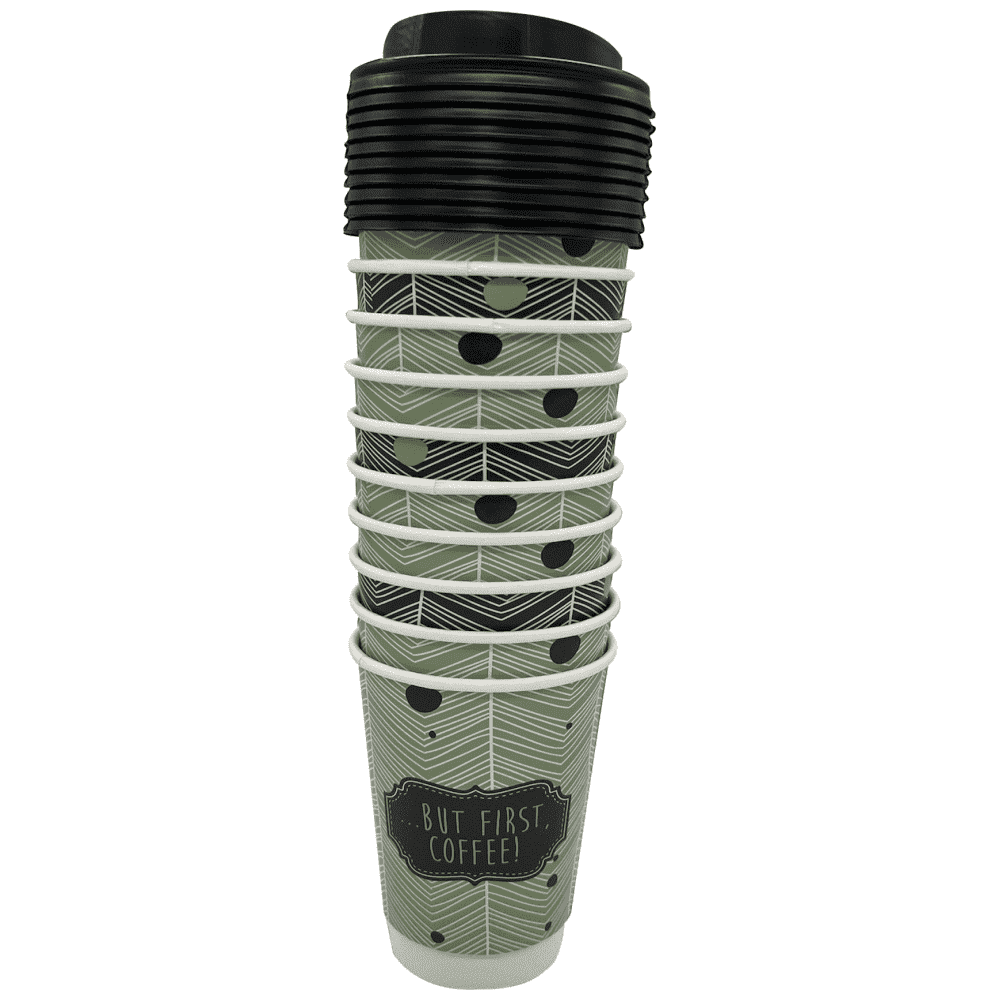 Ready2u Ποτήρι Χάρτινο Dw 16OZ Kαπάκι 10τεμ