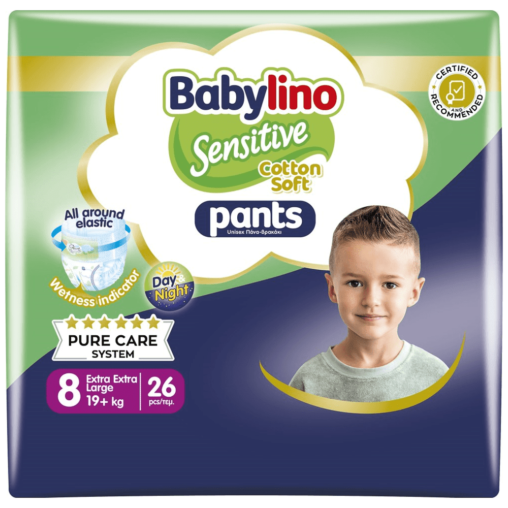 Babylino Sensitive Cotton Soft Pants XXL N8 26τεμ