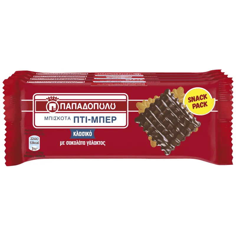 Πτι Μπερ Μπισκότα Σοκολάτα Snack Packs 4x44gr