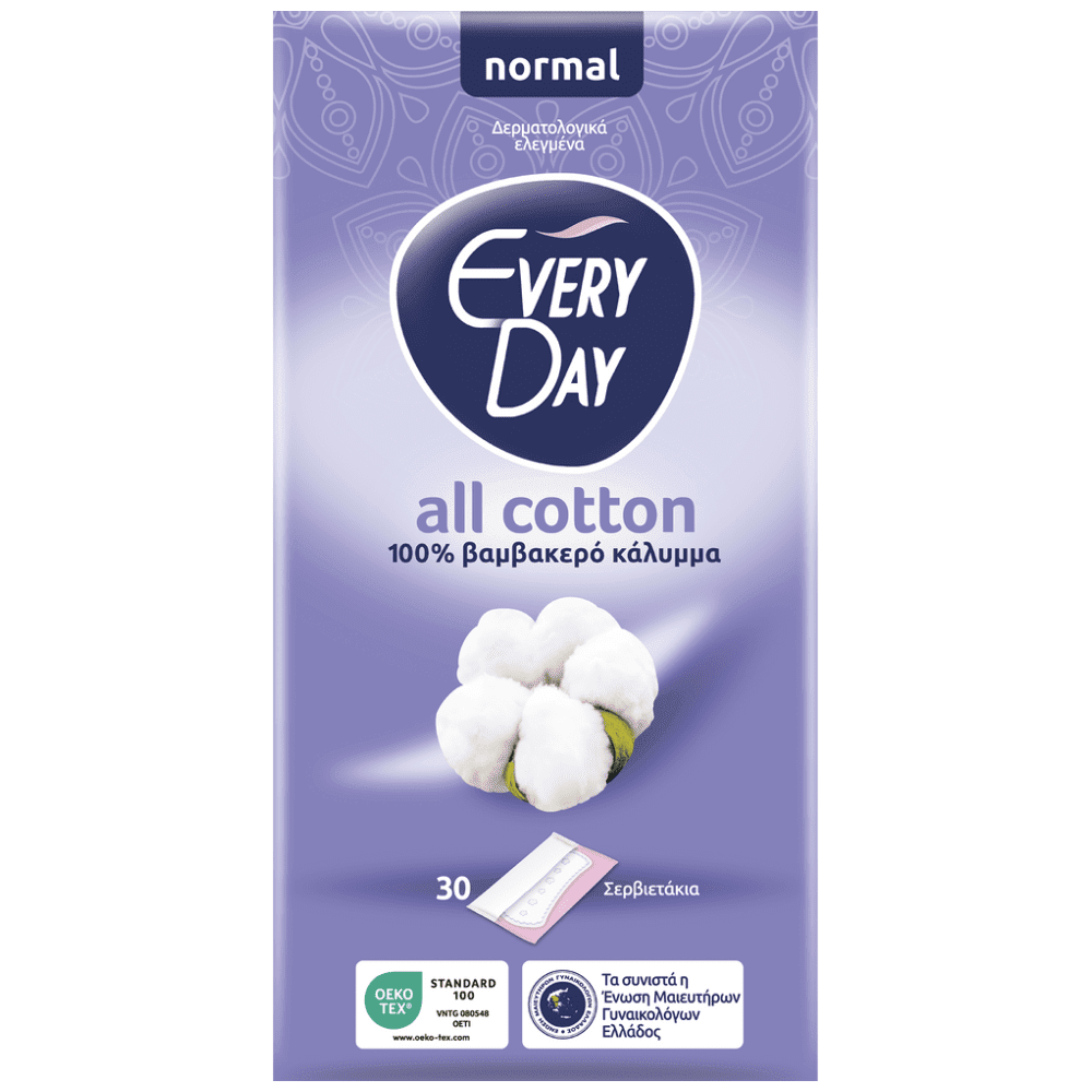 Everyday All Cotton Σερβιετάκια Normal 30τεμ