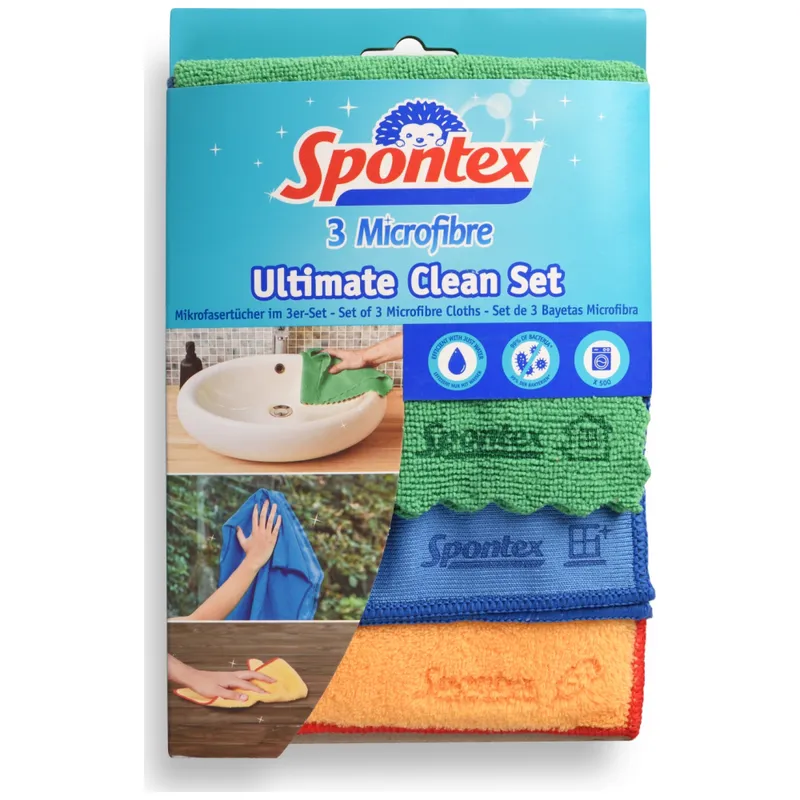 Spontex Πανάκια Μικροϊών Ultimate Clean 3τεμ