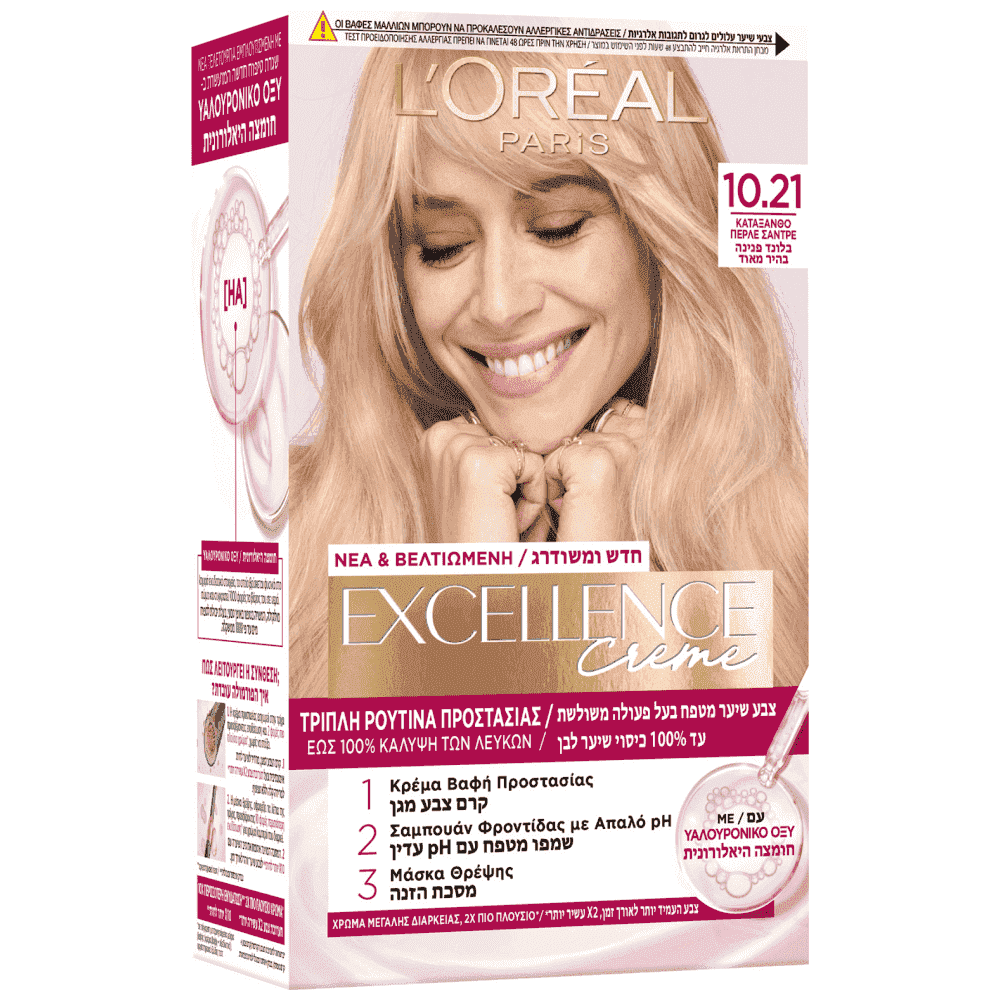 L'OREAL Excellence Cream No10.21 Κατάξανθο Περλέ Σαντρέ 48ml
