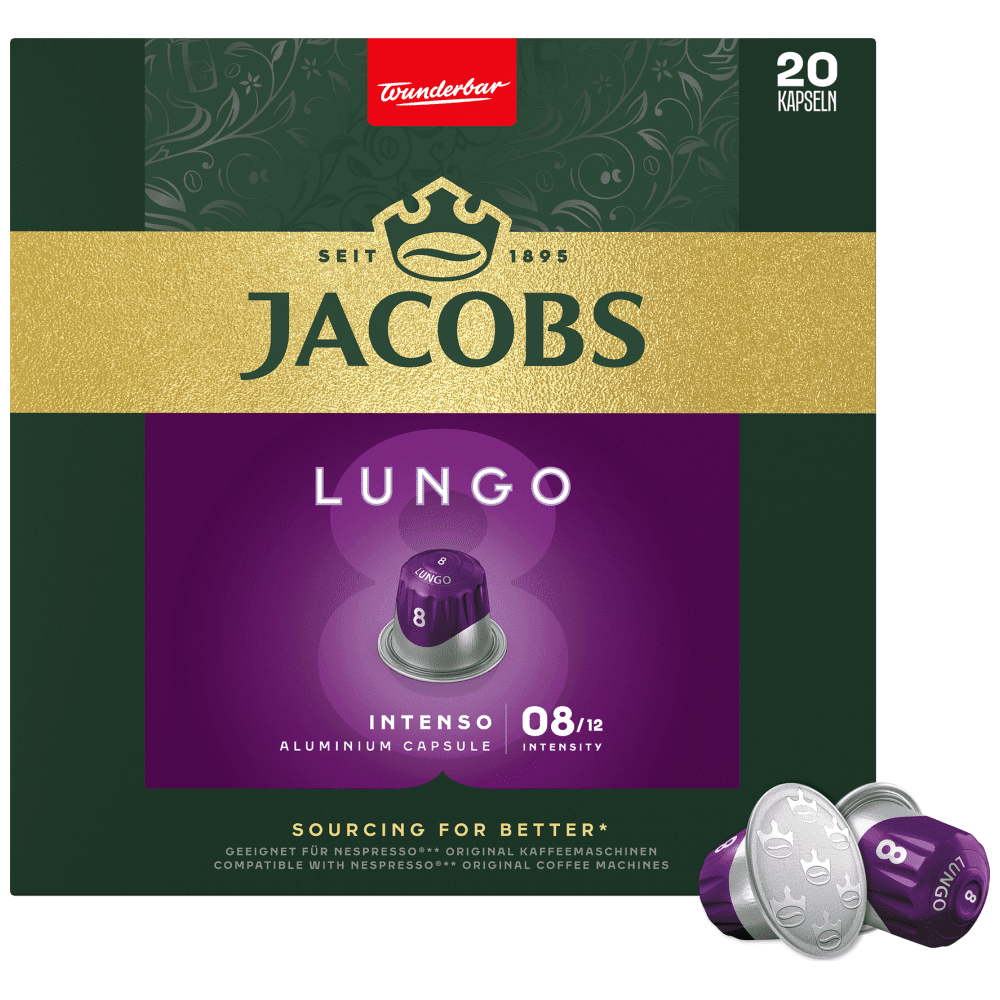 JACOBS Lungo Intenso Kάψουλες Συμβατές Με Μηχανές Nespresso* 20τεμ