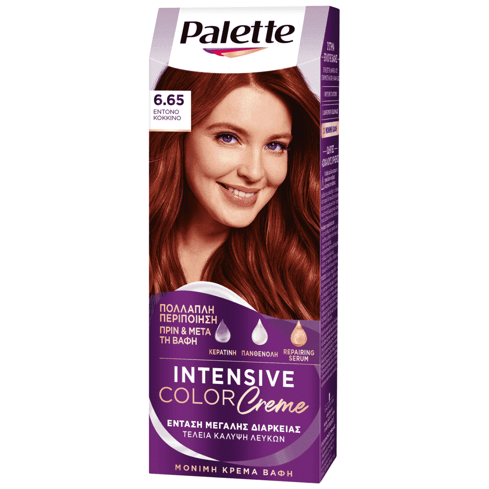 Palette Κρέμα Βαφή Μαλλιών N6.65 Έντονο Κόκκινο