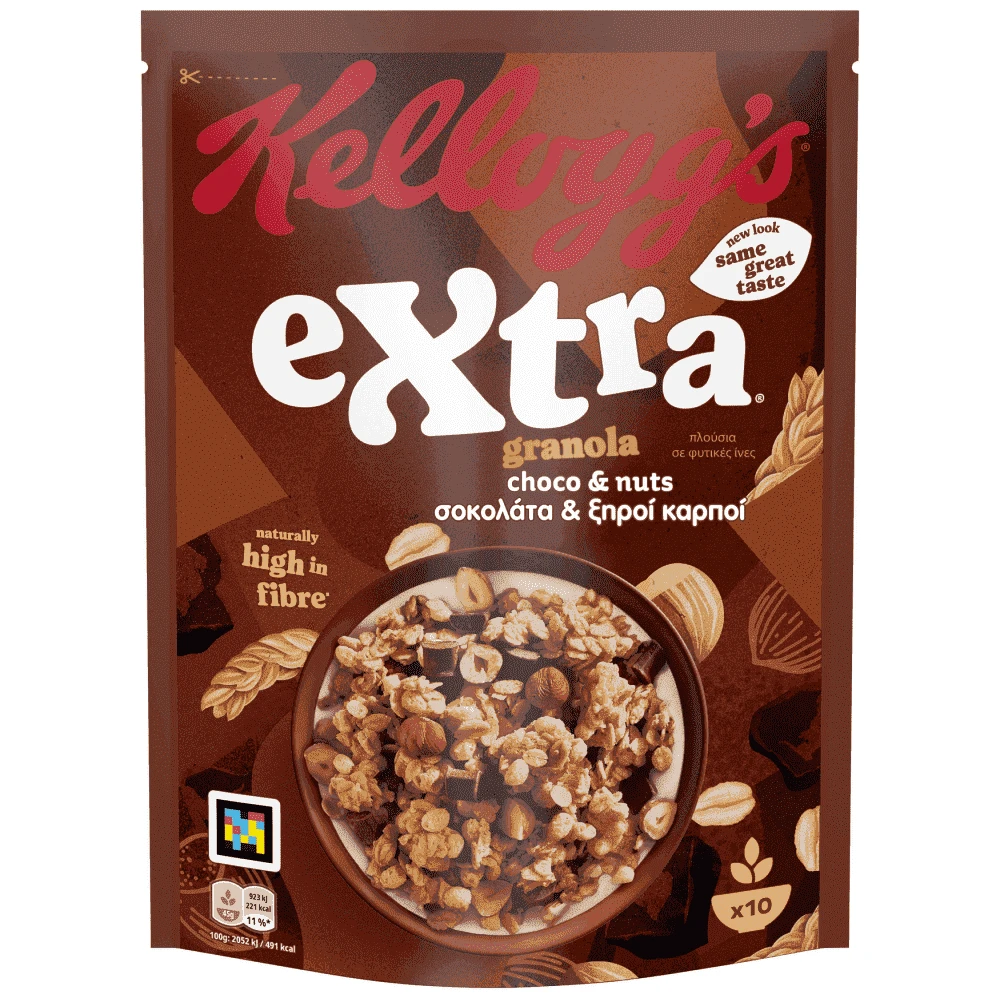 Kellogg's Δημητριακά Extra Choco Nuts 450gr