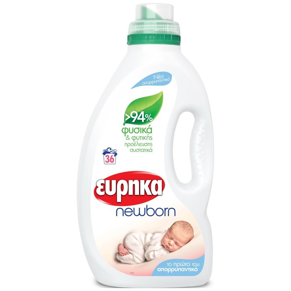 Εύρηκα New Born Υγρό Απορρυπαντικό Πλυντηρίου Ρούχων 1,8lt 36μεζ