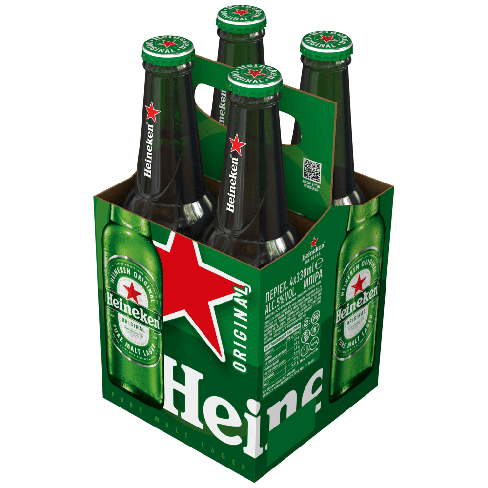 Heineken Μπίρα Φιάλη 4x330ml