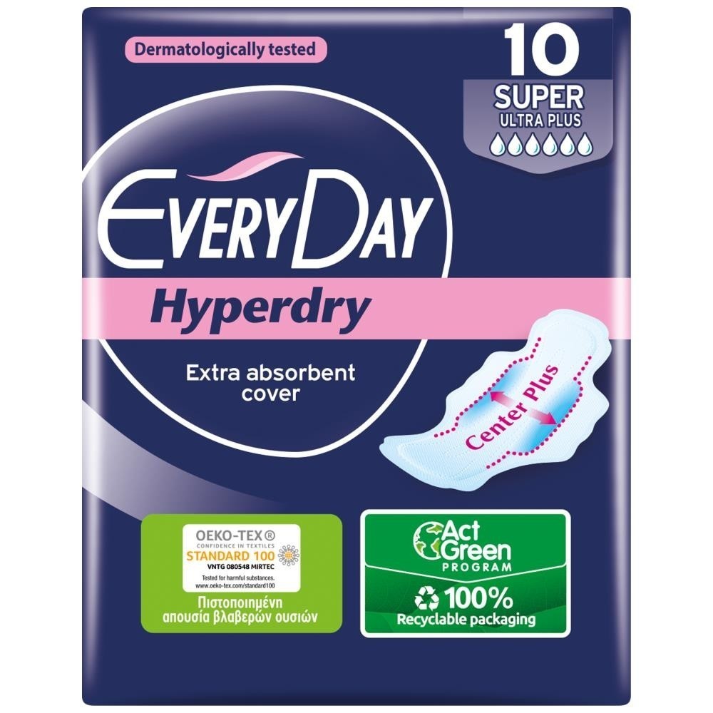 EveryDay Σερβιέτες Hyperdry Eliptica Ultra Plus Super 10τεμ
