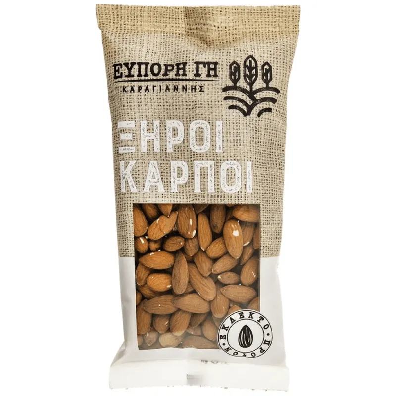 Εύπορη Γη Αμύγδαλο Ψημένο Αλατισμένο Εκτός Ε.Ε. Φάκελο 250gr