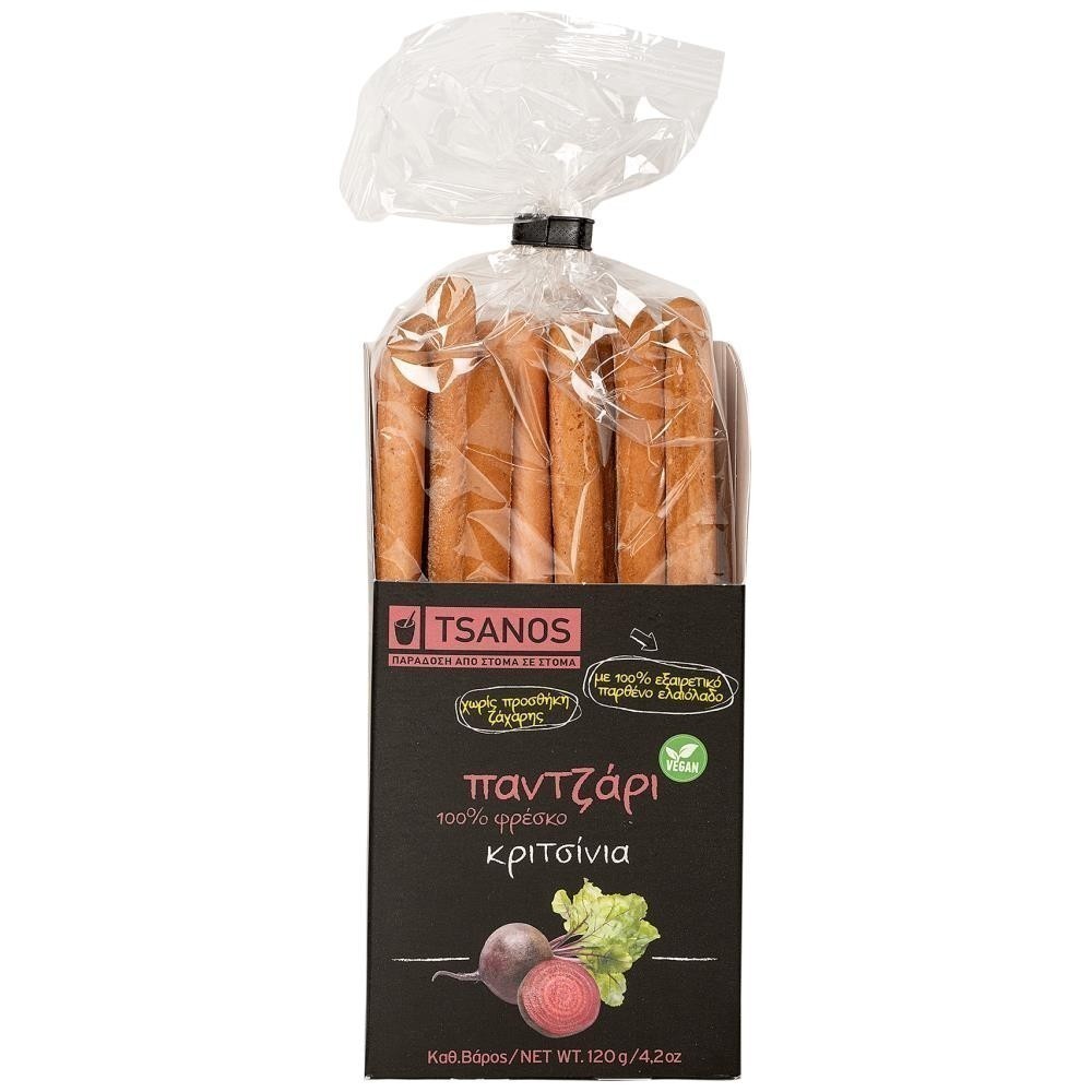 Tsanos Κριτσίνια Φρέσκο Πατζάρι 120gr