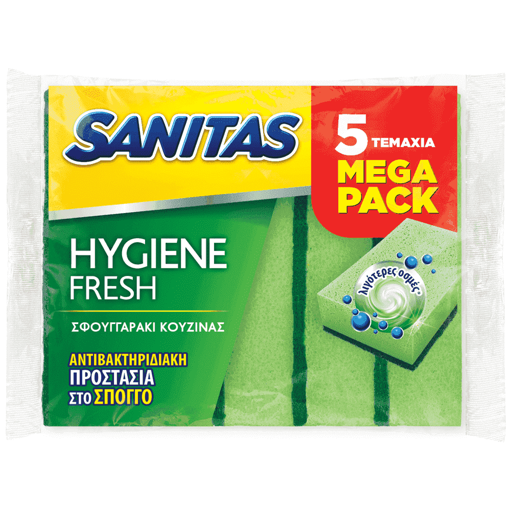 Sanitas Σφουγγαράκι Κουζίνας Hygiene Fresh 5τεμ.