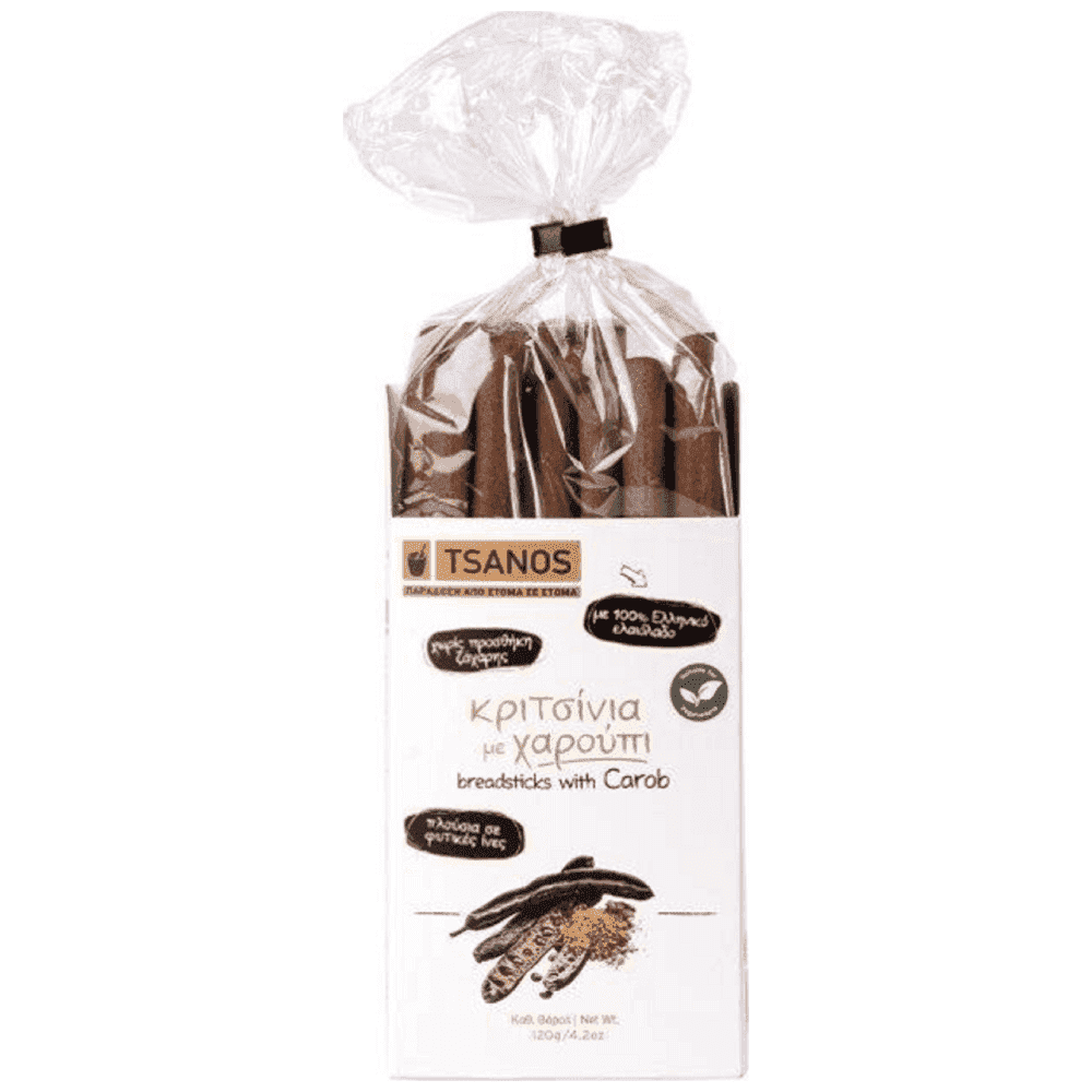 Tsanos Κριτσίνια Με Χαρούπι 120gr