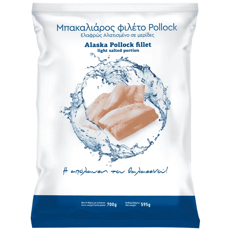 Μπακαλιάρος Φιλέτο Pollock Ελαφρώς Αλατισμένος 595gr