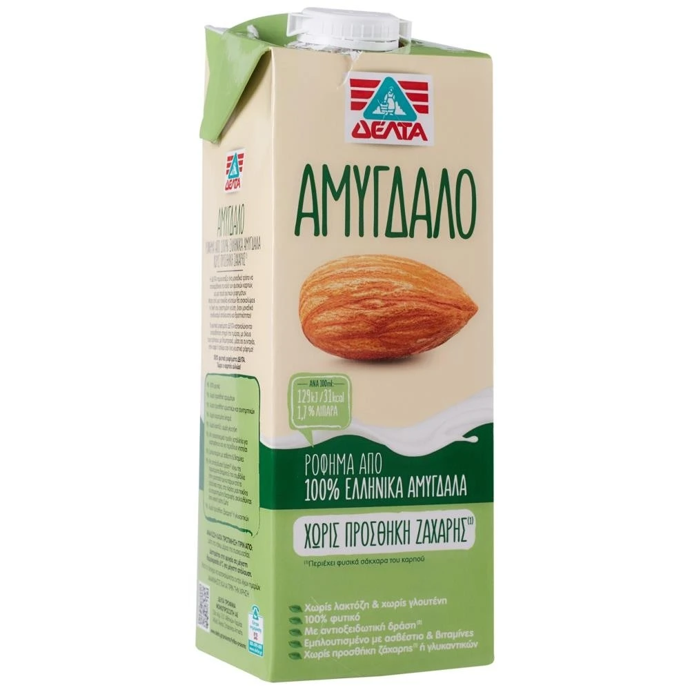 ΔΕΛΤΑ Ρόφημα Αμύγδαλο Χωρίς Ζάχαρη 1lt