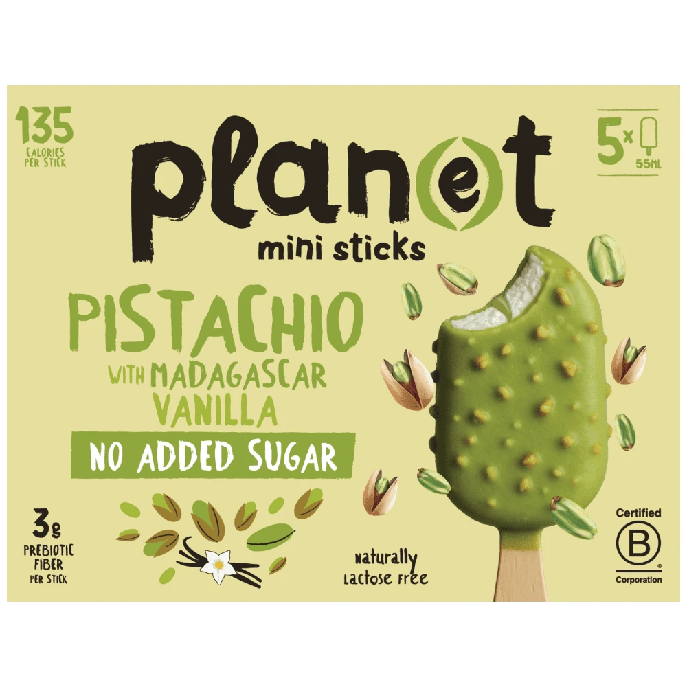 Plan(e)t Pistachio Madagaskar Vanilia No Sugar 5τεμ 225gr 275ml