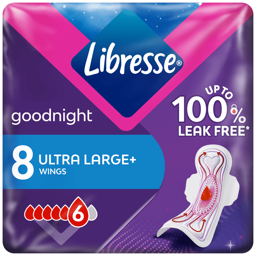 Libresse Σερβιέτες Ultra Large Goodnight 8τεμ.