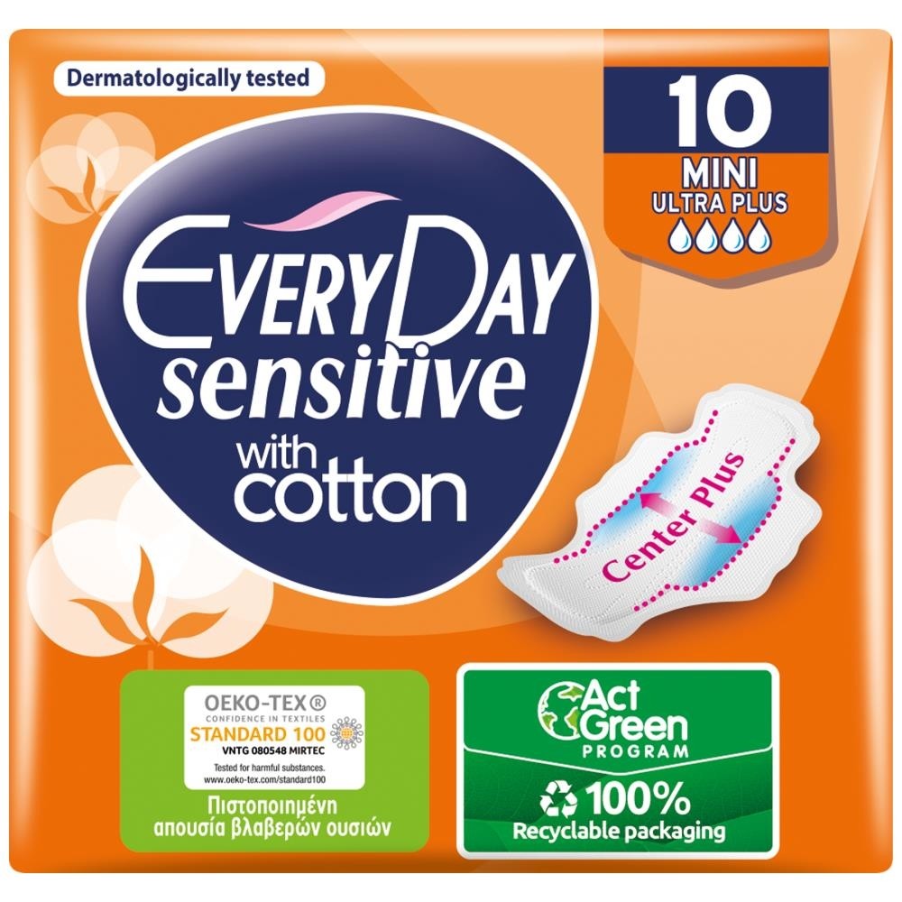 EveryDay Σερβιέτες Sensitive Ultra Plus Mini 10τεμ