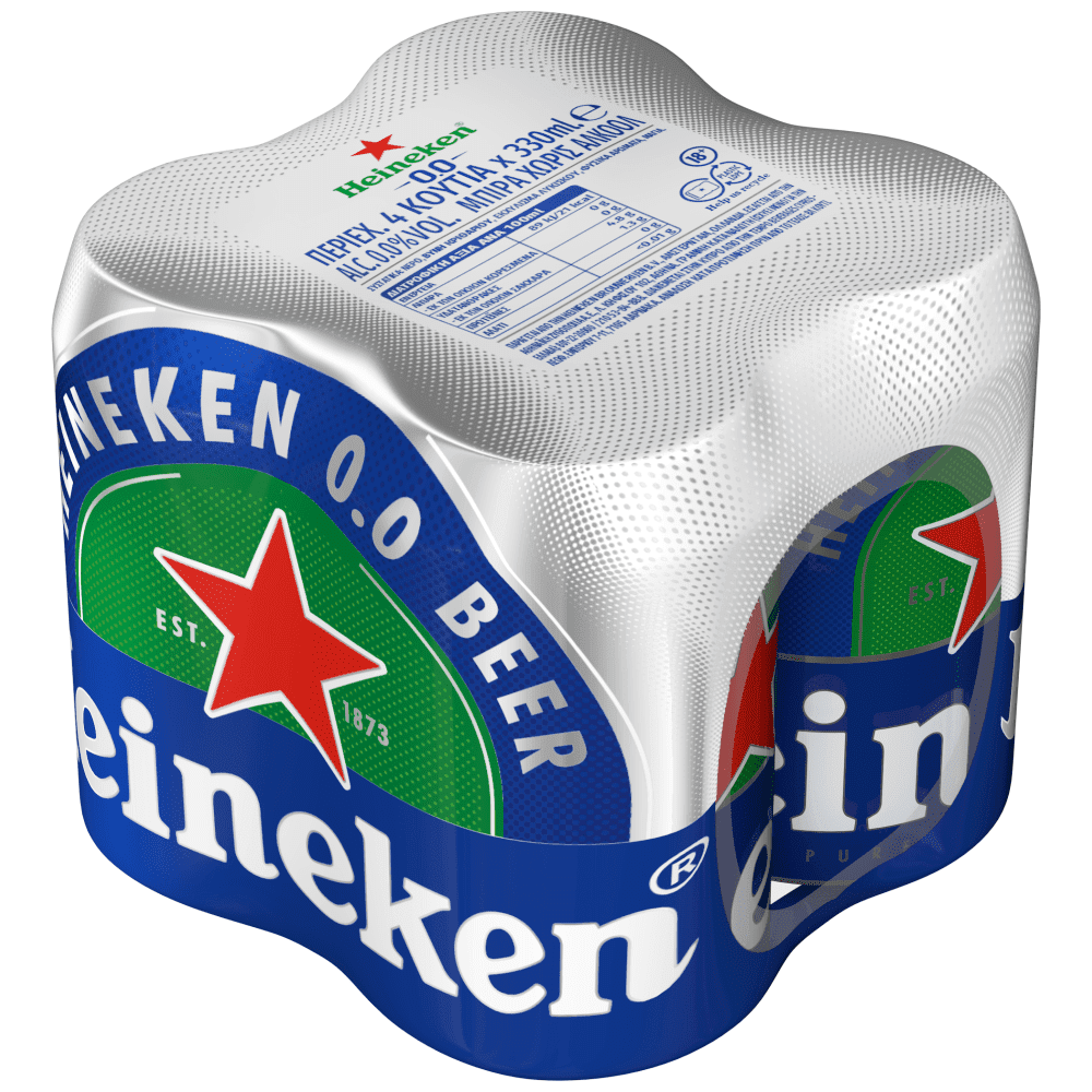 Heineken 0.0 Μπίρα Κουτί 4x330ml