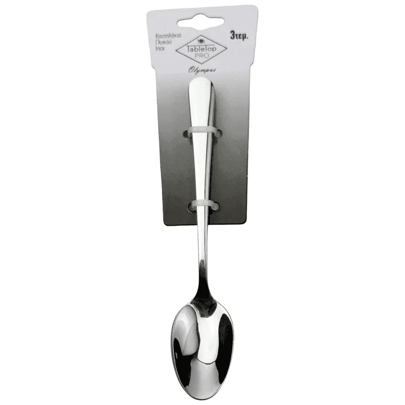 Tabletop Pro Olympus Κουτάλι Γλυκού Inox Σετ 3τεμ