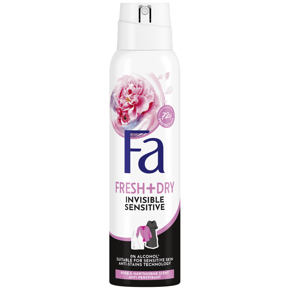 Fa Αποσμητικό Σώματος Σπρέι Invisible Sensitive 150ml