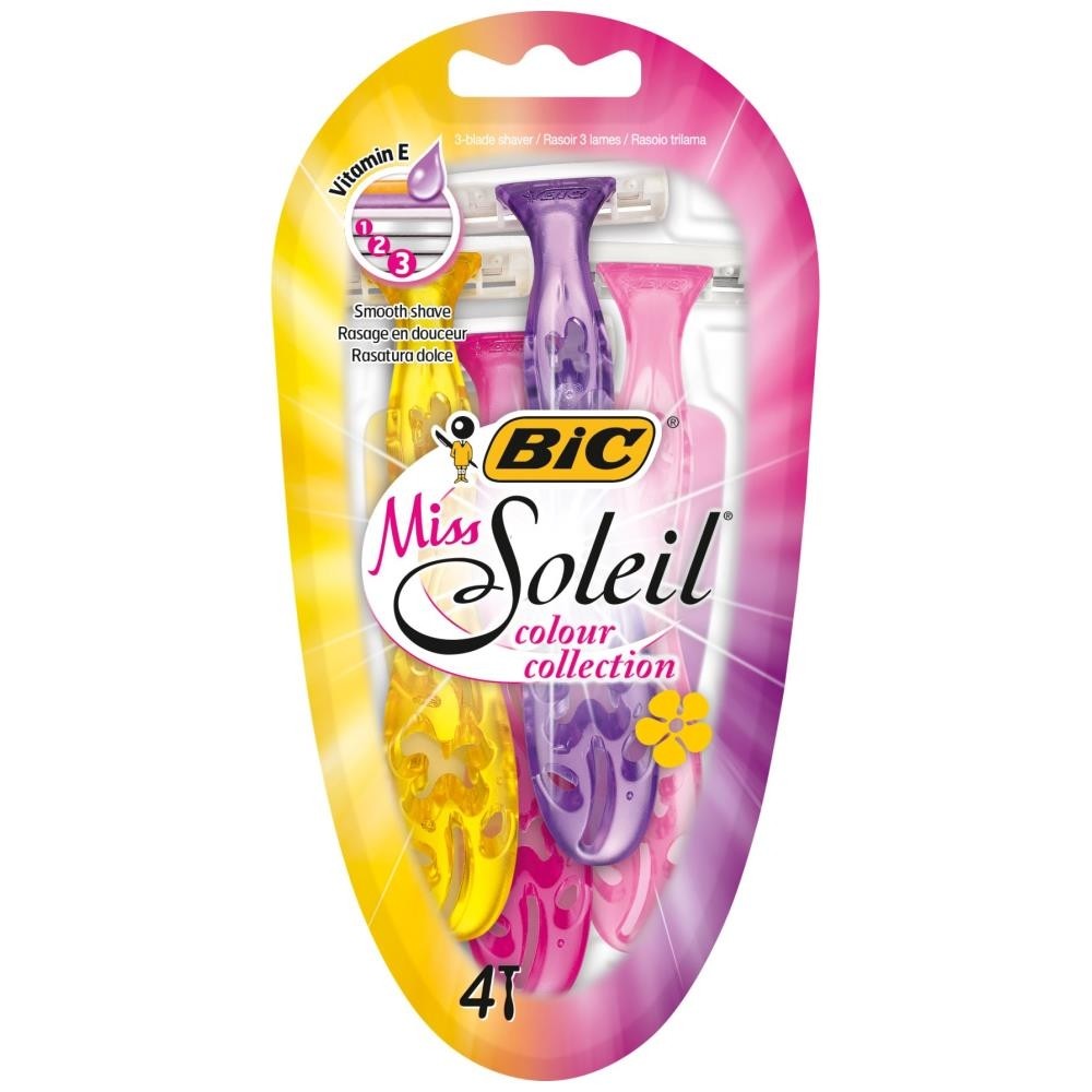 BIC Miss Soleil Colour Collection Γυναικεία Ξυραφάκια 4τεμ