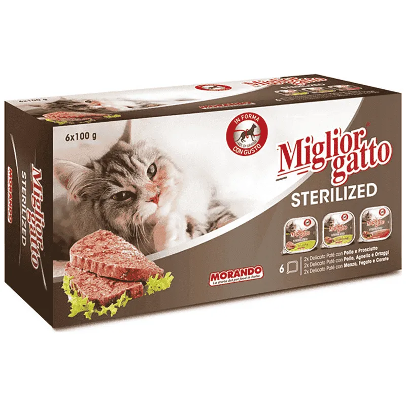 Migliorgatto Τροφή Στειρωμένες Γάτες 6x100gr