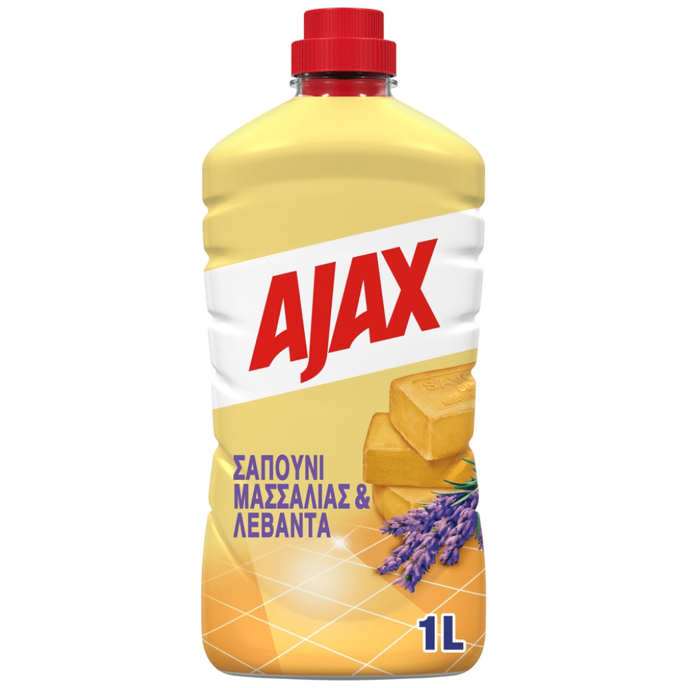 Ajax Καθαριστικό Πατώματος Σαπούνι Μασσαλίας & Λεβάντα 1lt