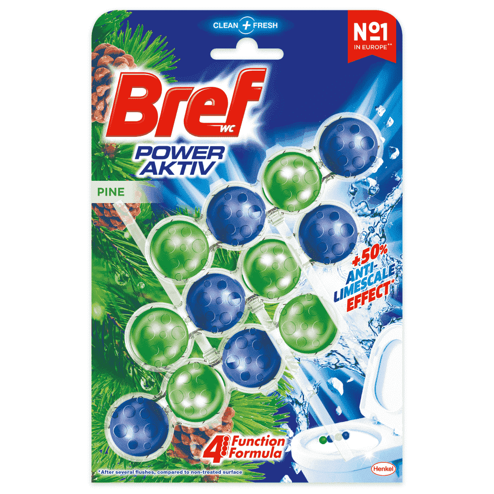 Bref WC Block Power Activ Pine 3x50gr