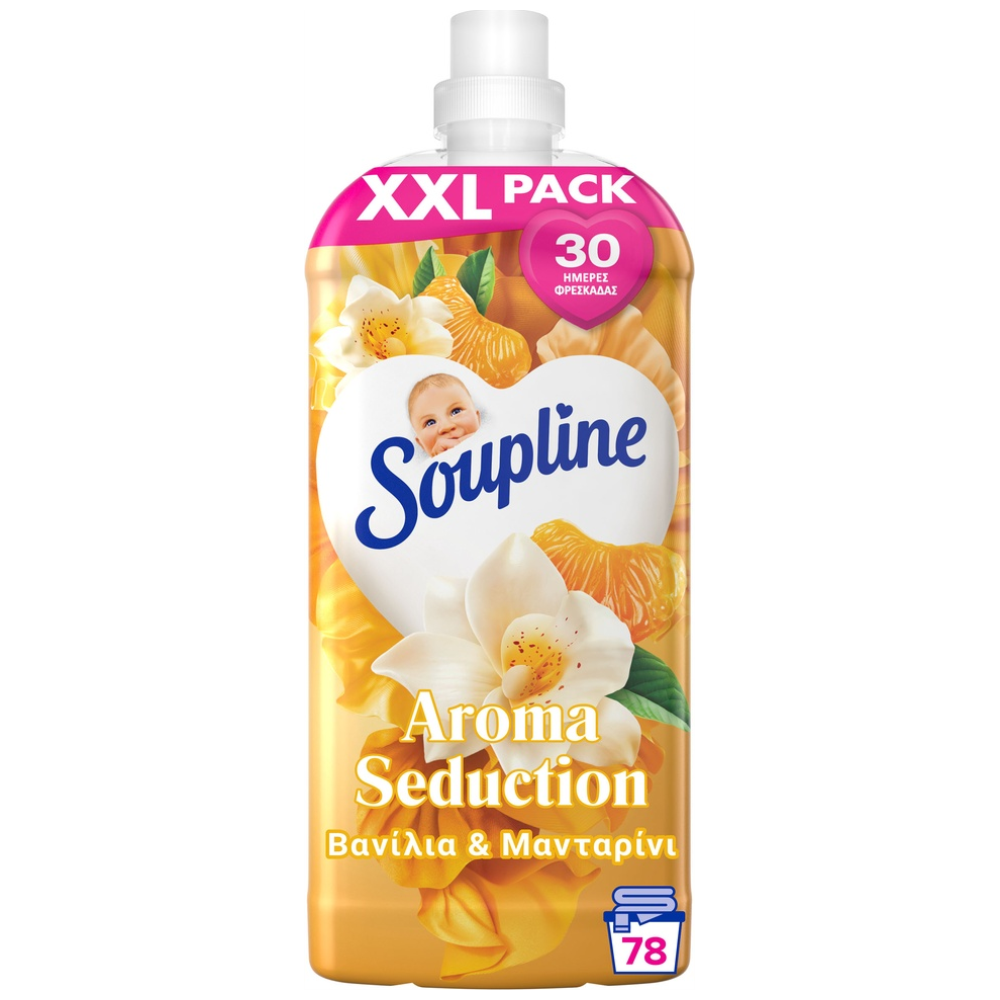 Soupline Μαλακτικό Συμπυκνωμένο XXL Pack Βανίλια & Μανταρίνι 78μεζ. 1,638lt