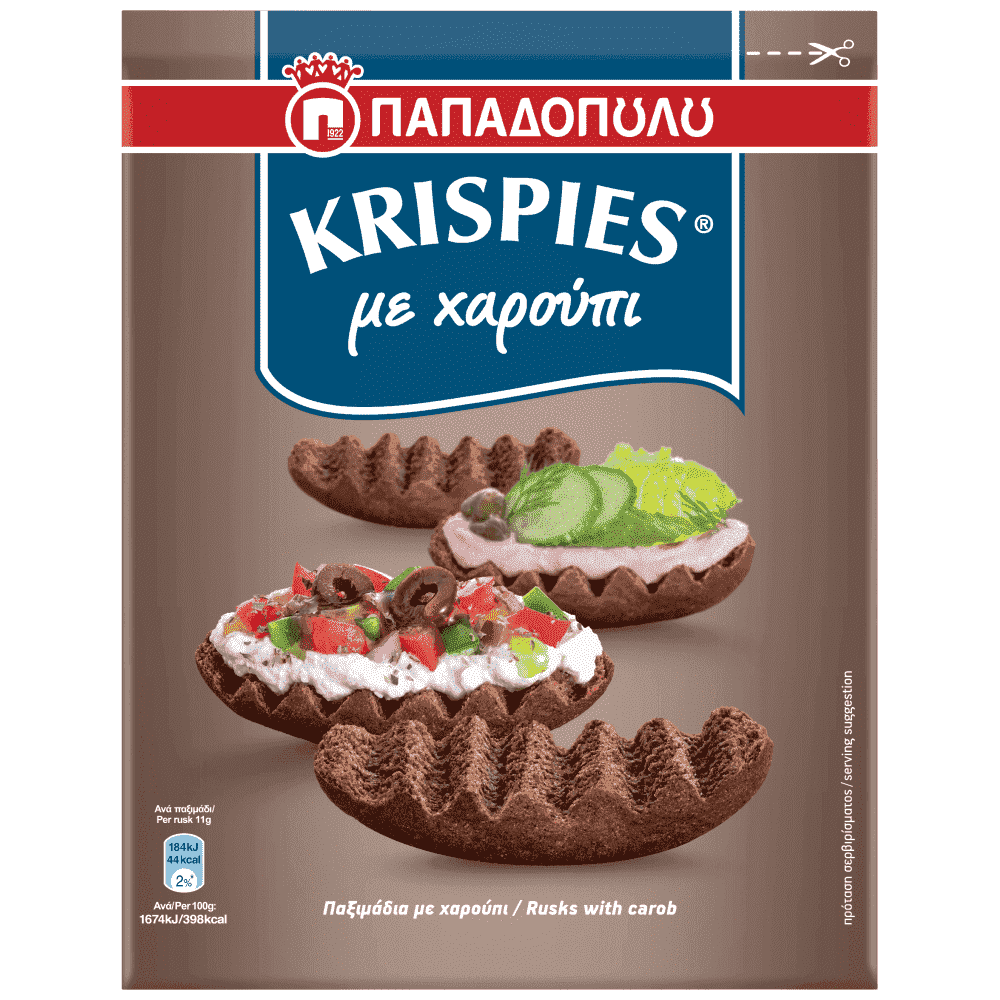 Krispies Παξιμάδια Με Χαρούπι 200gr