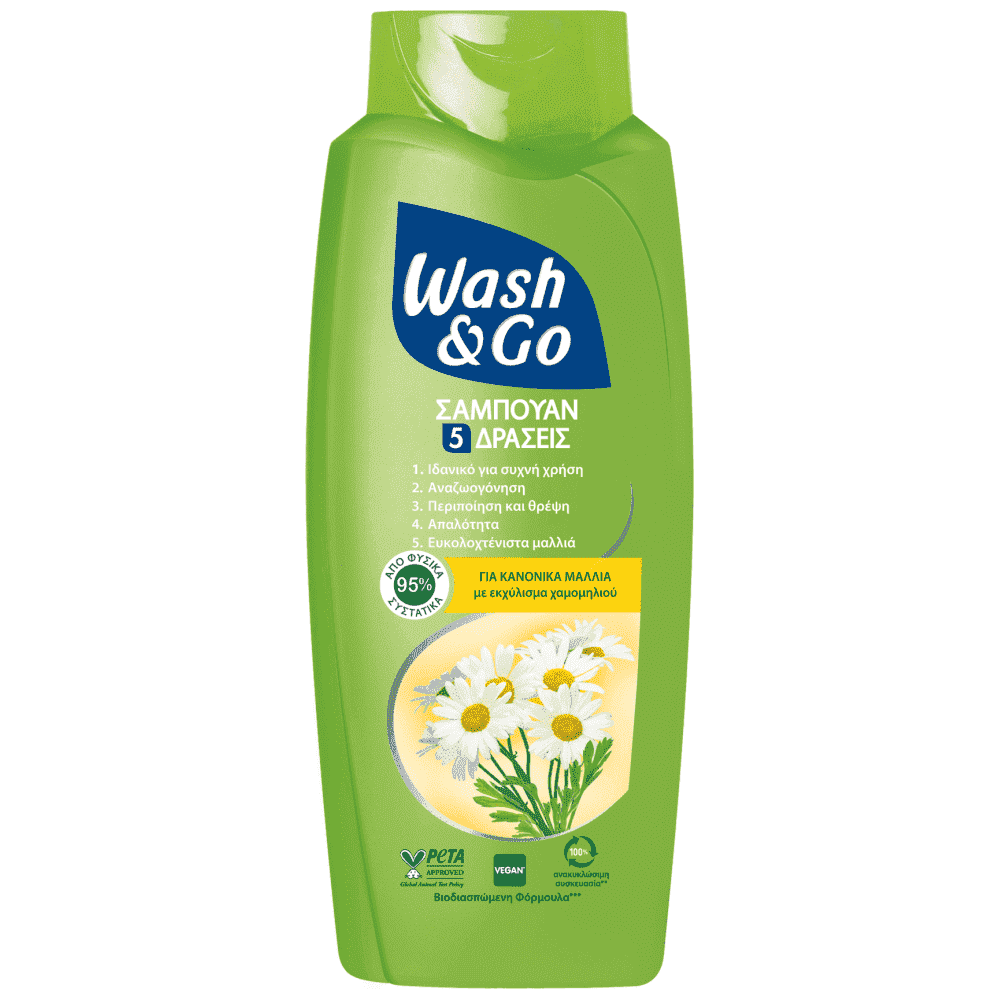 Wash & Go Σαμπουάν Για Κανονικά Μαλλιά 650 ml