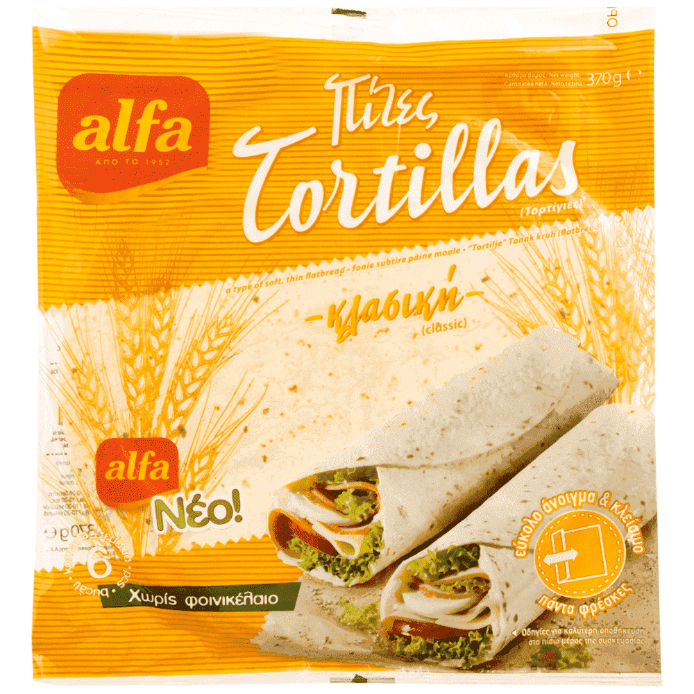 Alfa Τορτίγια Κλασσική 6τεμ 370gr