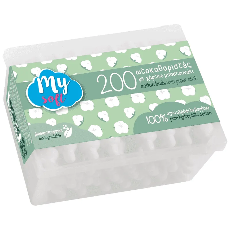 My Soft Μπατονέτες Με Χάρτινο Μπαστουνάκι 200τεμ
