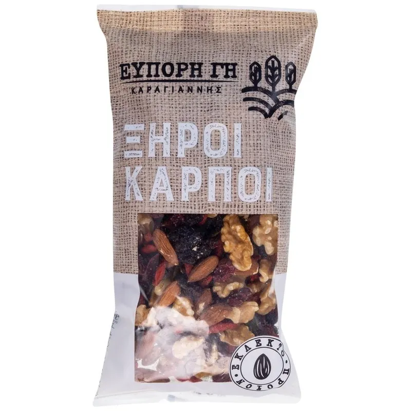 Εύπορη Γη Mix Ξηρών Καρπών & Αποξηραμένων Φρούτων Φάκελος 250gr