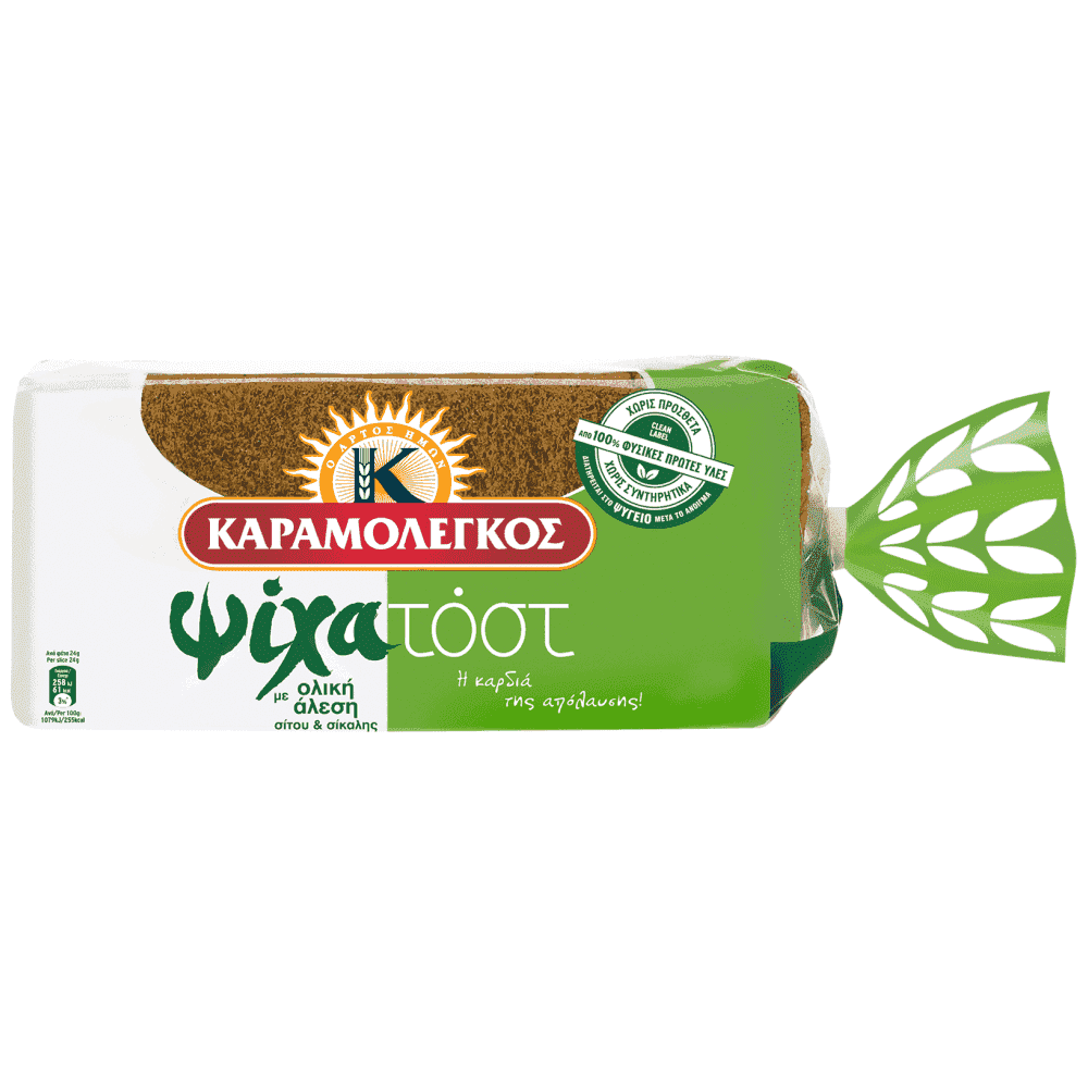 Καραμολέγκος Ψωμί Τοστ Ψίχα Σικάλεως 480gr